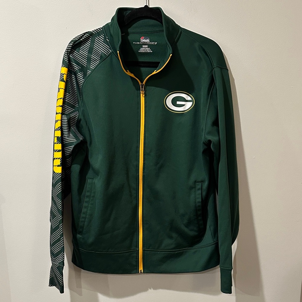 Green Bay Packers Full Zip Jacket with Yellow Accents- NFL, Football, Sports